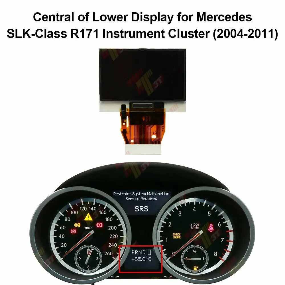 

Central of Lower/UpperLCD Display for Mercedes SLK-Class R171 SLK280 SLK300 SLK350 SLK55 Gauge Cluster Pixel Repair 2005-2011