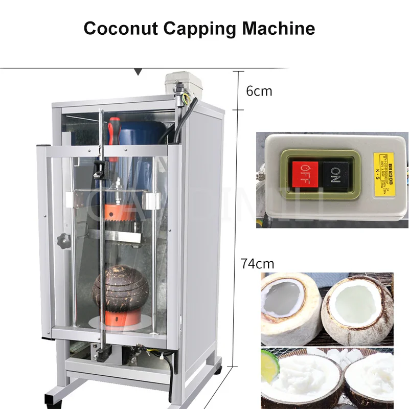

Young Old Coconut Lid Opening Machine Green Coconut Opening Machine Coconut Shell Opener Cutter Maker Full Automatic Electric
