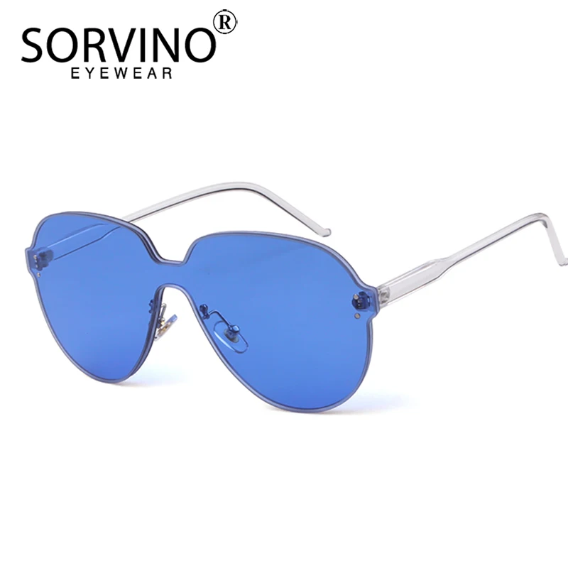 Sorvino Retro Oversized Pilot Zonnebril Vrouwen 2020 90S Luxe Merk Designer Grote Dame Randloze Luchtvaart Zonnebril Tinten SP255