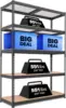 5-layer heavy-duty metal shelf, adjustable width size, suitable for warehouse, garage, 47.7 "wide x 18.2" deep x 71.3 "high 1
