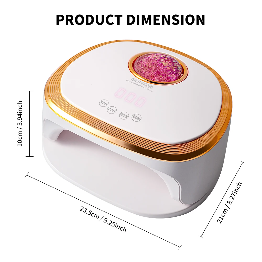 45LED 전문 네일 드라이어 UV LED 네일 램프 (네일 젤 폴리쉬 경화용) 4단계 타이머 설정 자동 센서 장비