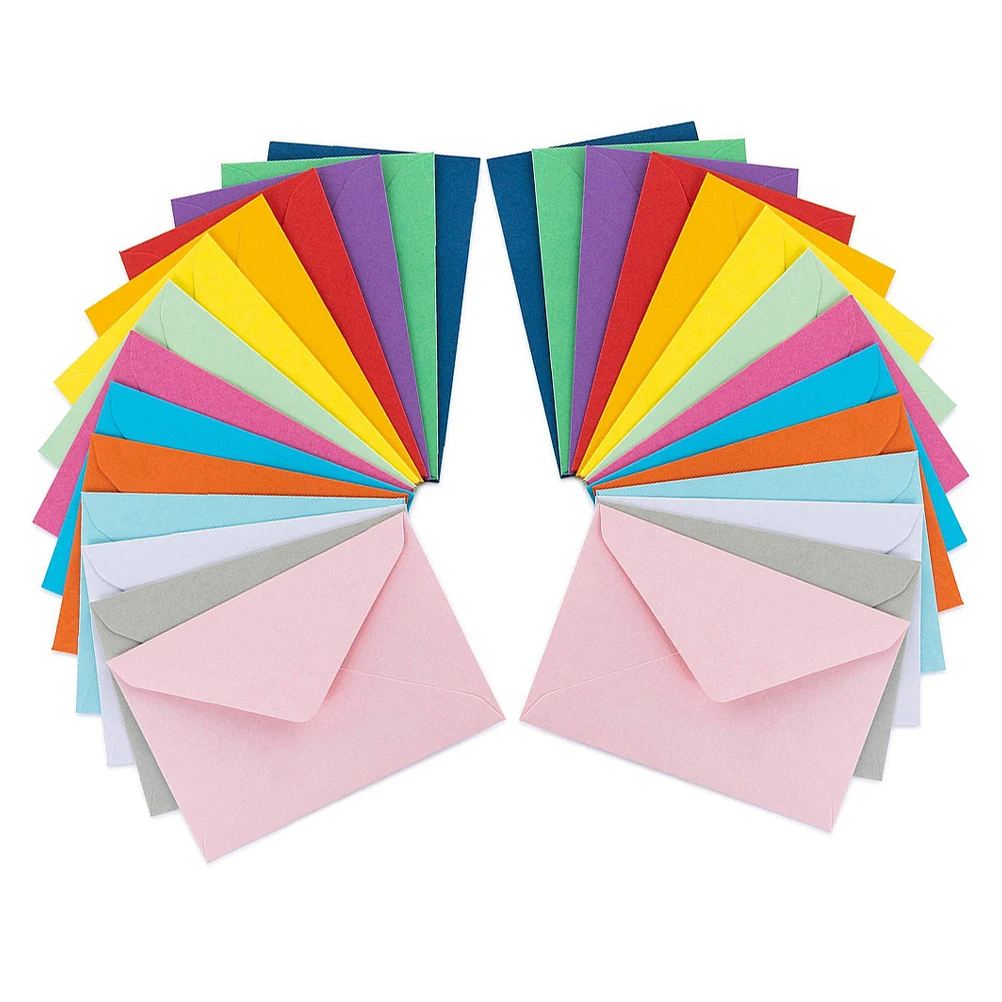 50pcs 50- Color Envelope Membership Card Storage Cash Storage Cards Packing Envelope Bag Creative Blank Small