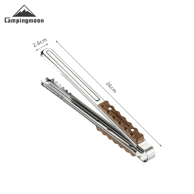 Outdoor Camping Kitchenware Bbq Food Tongs Stainless Steel Serving Tongs Barbecue Clip Clamps