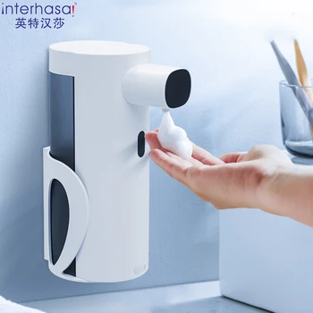 Interhasa! 자동 거품 비누 디스펜서, 용량 비누 디스펜서, 욕실 스마트 센서 세탁기, USB 충전, 300ml