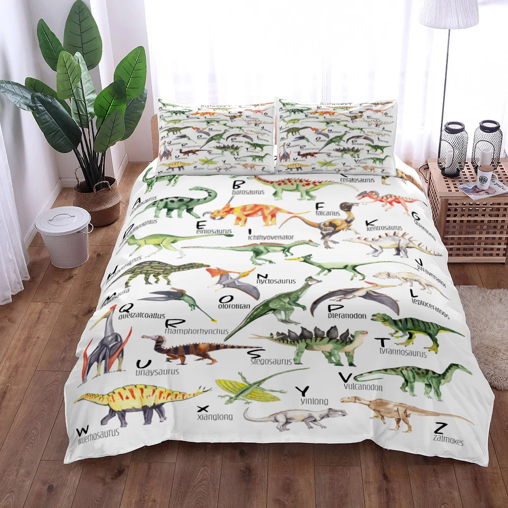 World Dinosaurs Children Duvet Cover Set EU Single Double King US Twin Full Queen Size  Bed Linen Set 6