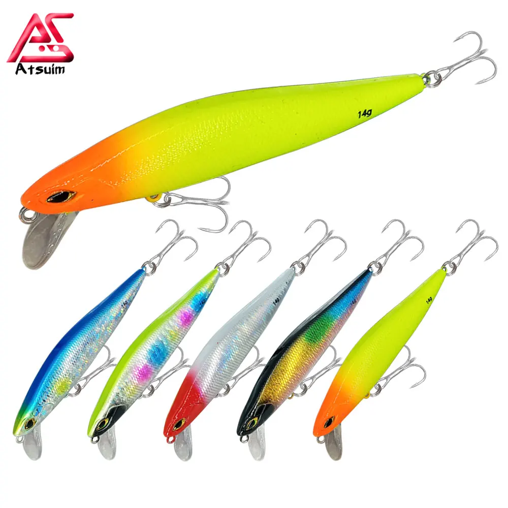 

AS Sinking Wobbler 5g7g10g14g Minnow Fishing Lure Topwater 3D Eye Treble Hooks Hard Crankbait Floating Tackle Pesca Swim Bait