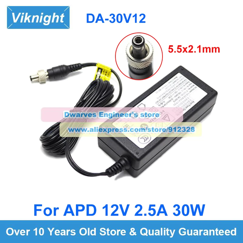 

Genuine 30W 12V 2.5A AC Adapter DA-30V12 Charger For APD Y0717N8300 Y0717N83001335 Laptop Power Supply 5.5x2.1mm