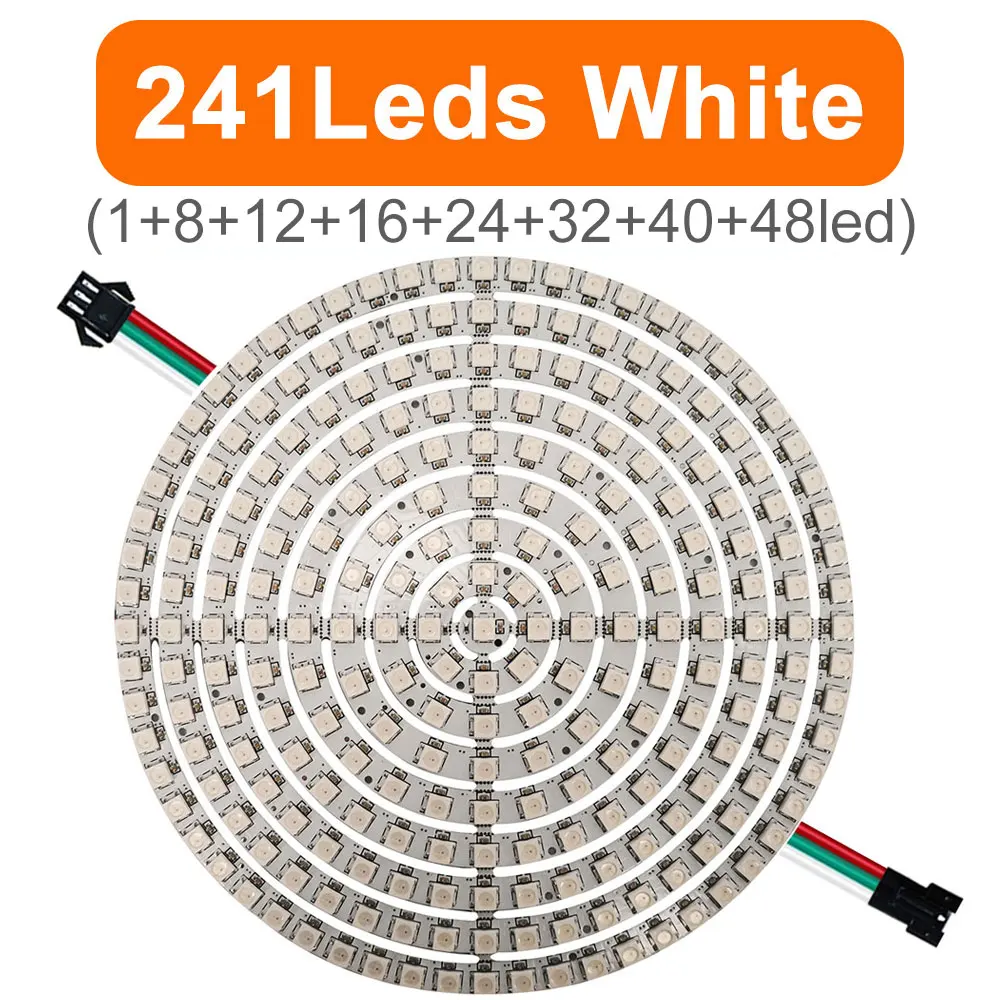 Colorful RGB LED Circle with Individually Addressable Pixels - DIY Round Pixel Ring