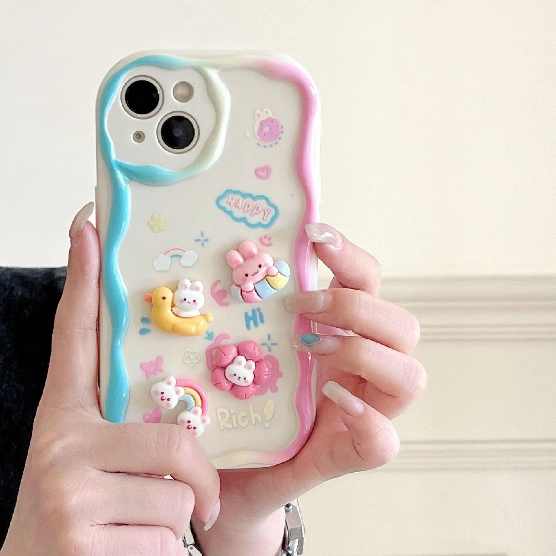 スマホアクセサリー DECO depuis1985 3D FLOWER MALTI CHAIN スマホアクセサリー DECO depuis1985 3D FLOWER MALTI CHAIN