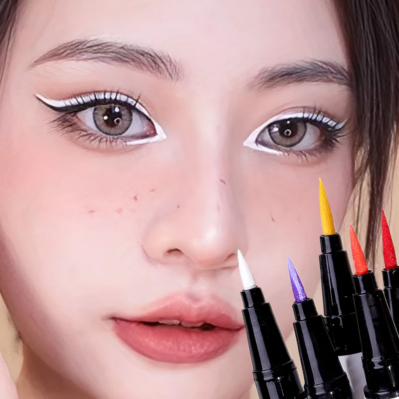 

Colored Matte Eyeliner Pencil Lasting Not Blooming Quick Drying Green White Black Eyes Liner Pen Party Makeup for Women Cosmetic