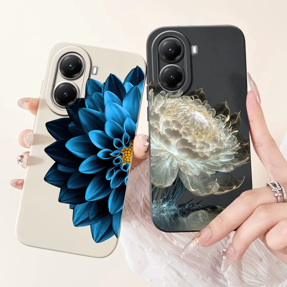 Cute Cat Grid Pattern Soft Silicone Phone Case Cover