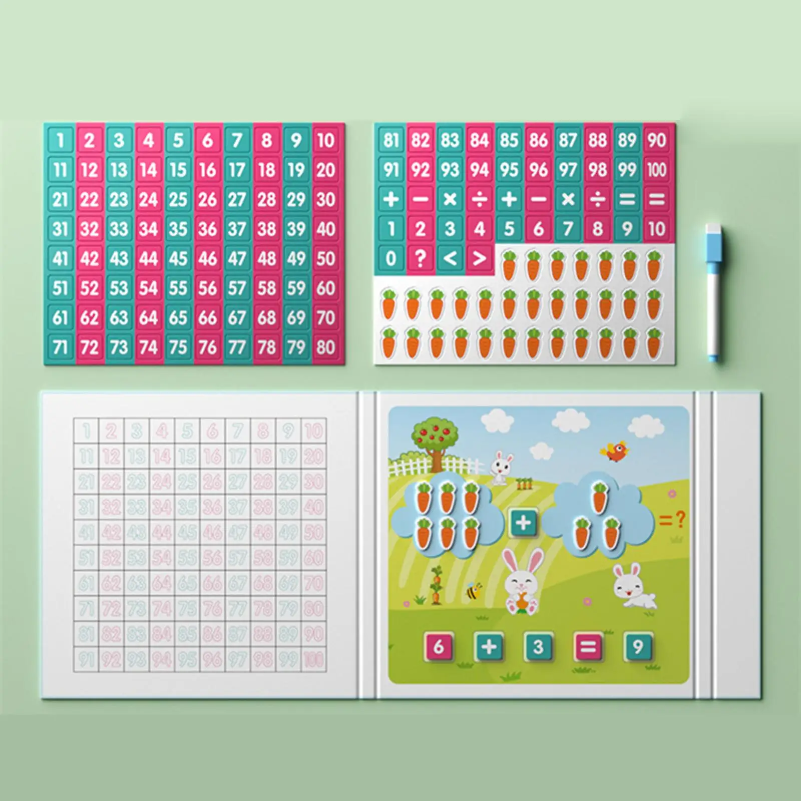 

Hundred Number Board Set Numbers Decomposition for Kindergarten Boy Toddlers