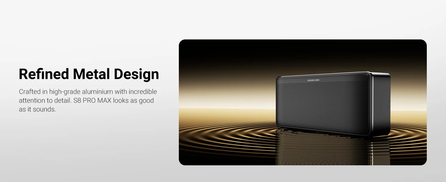 BOGASING S8 Pro Max Bluetooth Speaker with 3-Way Sound