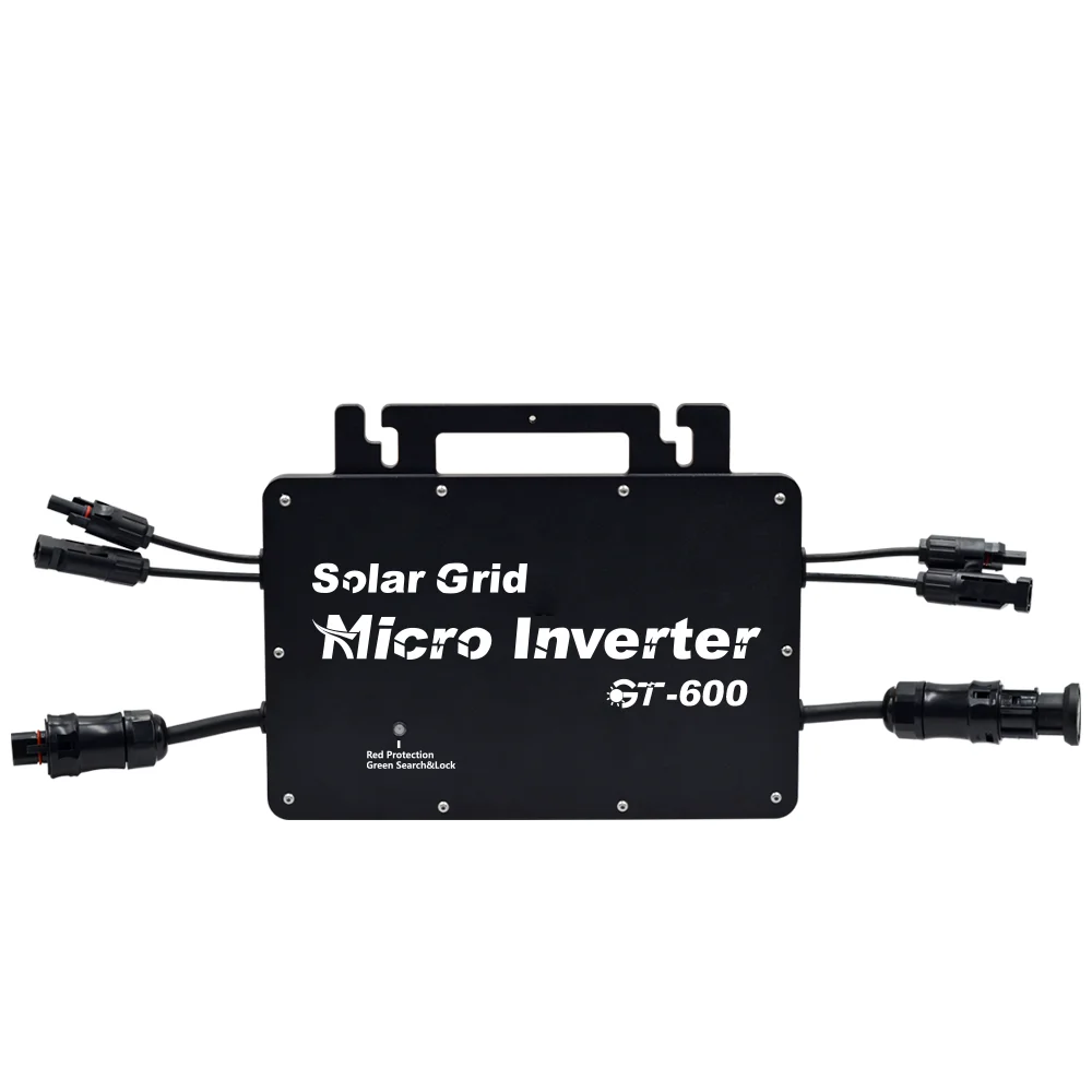 Gt-600W Micro Inverter A Energia Solare 600W Microinverter A Rete In Alluminio Pressofuso Per Sistema Di Backup
