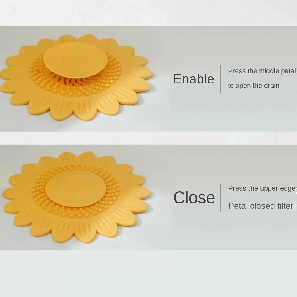 Press-type Silicone Floor Drain Cover Anti-clogging Hair Filter