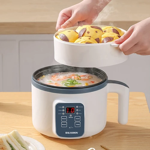 싱글 더블 레이어 전기 밥솥, 붙지 않는 스마트 기계식 멀티쿠커, 가정용 찜밥 냄비, 1.7L, 220V 2