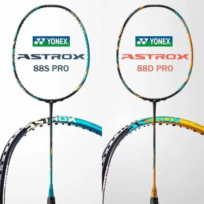 Yonex Badminton Racket AX99 Pro AX88D Pro AX88S Blue Carbon Fiber Offensive Professional Racket With Line 4U Badminton Racket