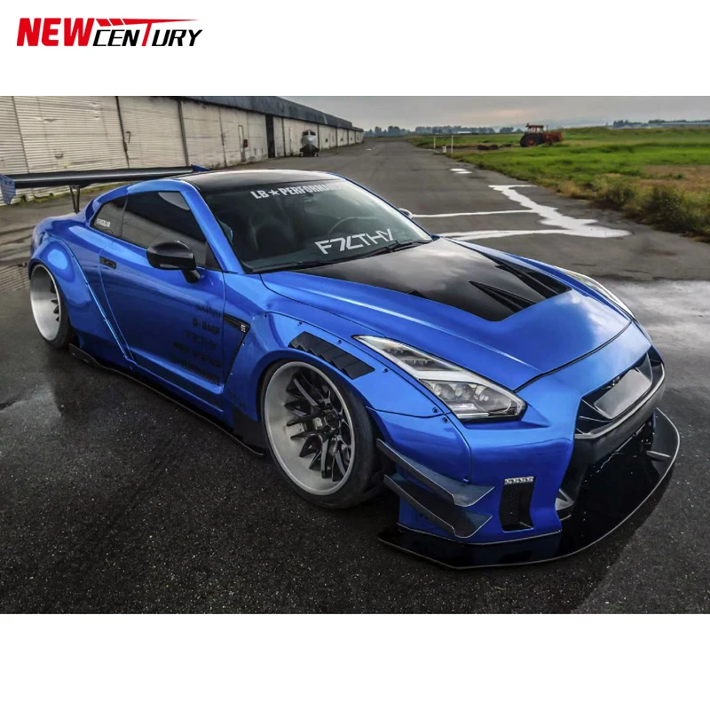 2008 2015 닛산 GTR R35 NISMO 후드용 탄소 섬유 엔진 커버, LB 2 세대 스타일 설치