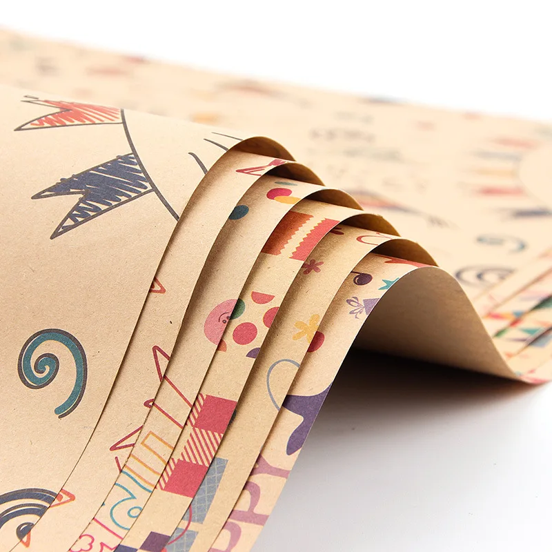 2023 Christmas Kraft Paper 50*70cm DIY Wrapping Papers Set Merry Christmas  Artware Kraft Packing Paper Vellum Origami Paper - AliExpress