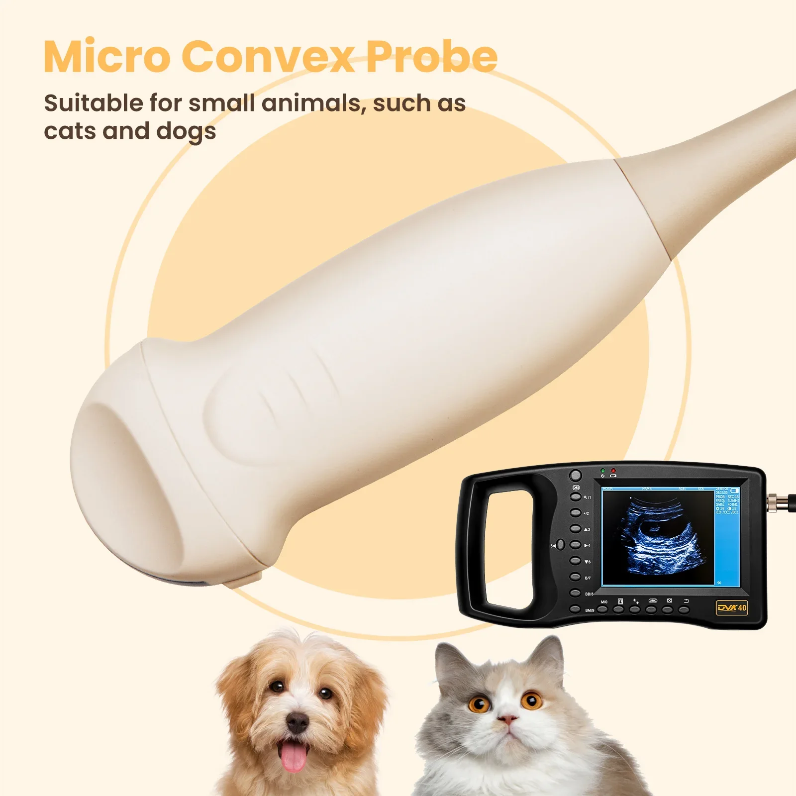 Handheld Ultrasound Machine for Pregnancy Horse Cows & Dog Cats Portable Veterinary Ultrasound Machine 5 Display Modes 5