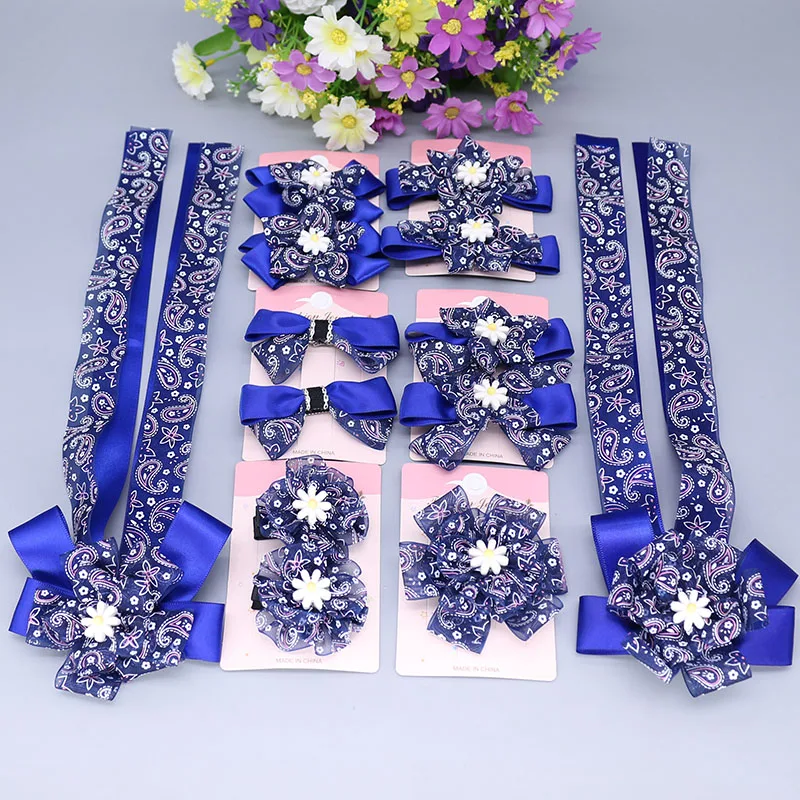 wholesale Fashion new ribbon hair clips girls silk hairpins cute women Barrettes hanfu hair accessory S10-1