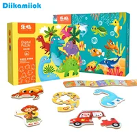 Large Size Jigsaw Puzzle Dinosaur Fruit Vehicle Children Learning Educational Toys Puzzles for Kids Montessori Games 1