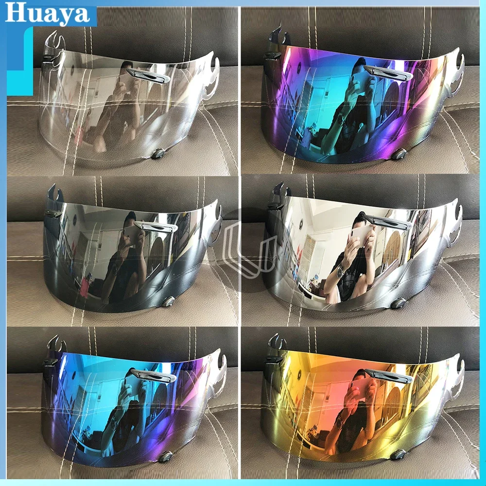 Oro Iridium Motociclo Del Fronte Pieno Visiera Caso Di Lenti Per Arai Rr5 Rx7-Gp Quantum St Rx-Q Chaser-V Corsair-V Axces 2