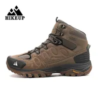 HIKEUP High-Top Men Hiking Boot Winter Outdoor Shoes Lace-Up Non-slip Sports Casual Trekking Boots Man Suede Warm Shoes 1