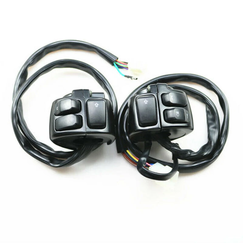 Motocicleta guiador Turn Signal Control Switch, preto,