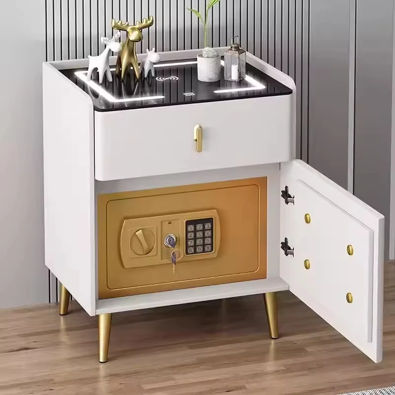 Opal Smart Wooden Security Bedside Table 1
