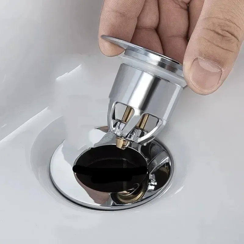 Universal Basin Drain Filter 3/1PCS Copper Pop-Up Bounce Core Hair Catcher Bath Stopper Kitchen Bathroom Sink Bathtub Accessory