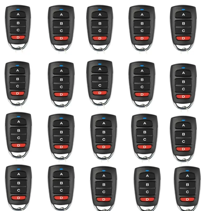 10/5pcs ABCD / Lock Unlock 4Button 433MHz Metal Push Button Remote Control Transmitter Universal 4 Buttons Garage Door Opener - Image 8