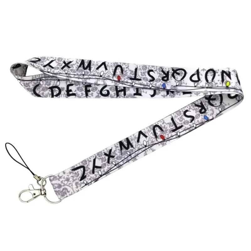 Alphabet Letter Flower Keychain Lanyard - Stylish Key Neck Strap for Cards, Badges & Decorations