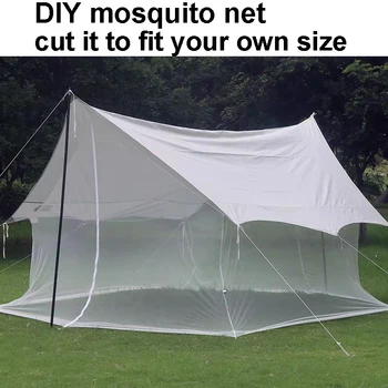 Bricolage moustiquaire noir Camp chasse extérieure jardin dortoir tente pique-nique Camping coupe taille ajustée moustiquaires 2*3m 3*5/15m filet 1