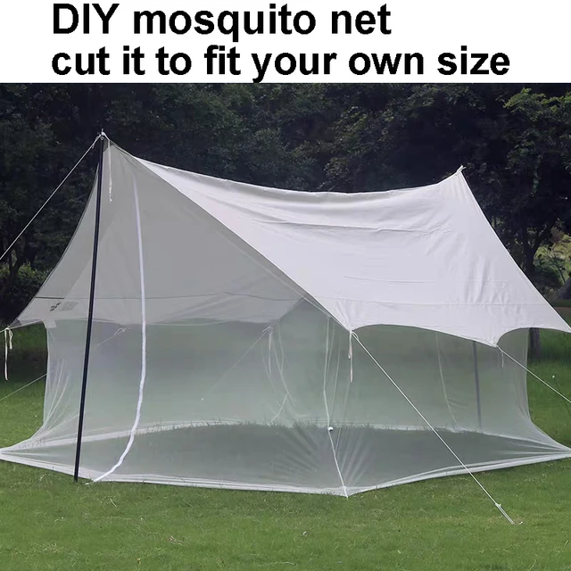 Bricolage moustiquaire noir Camp chasse extérieure jardin dortoir tente pique-nique Camping coupe taille ajustée moustiquaires 2*3m 3*5/15m filet 1