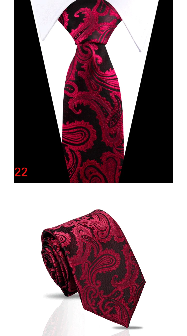 Blue Black Grooms Wedding Neckties Classic Cashew Jacquard For Group Business Annual Meeting Formal Wear Thin Ties For Men – Detail 22