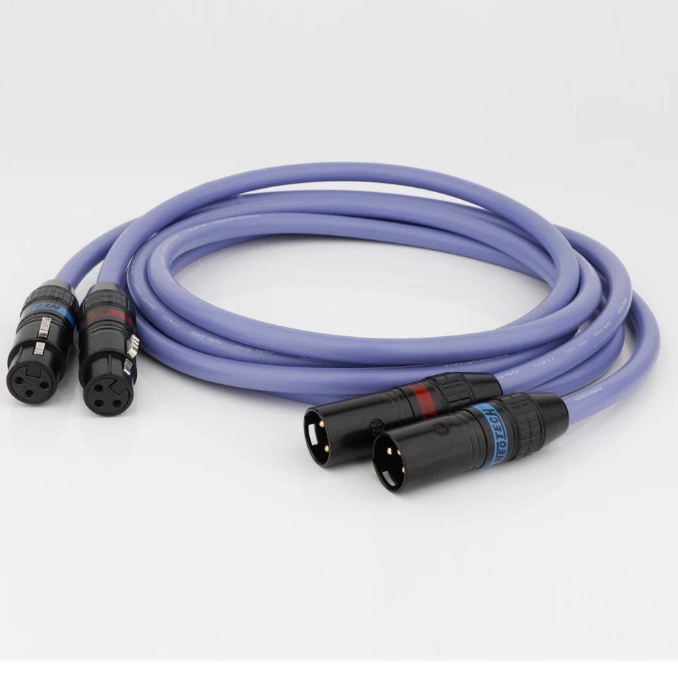 Pair Furutech XLR cable OCC Fa-as22 OCC Silver Plated