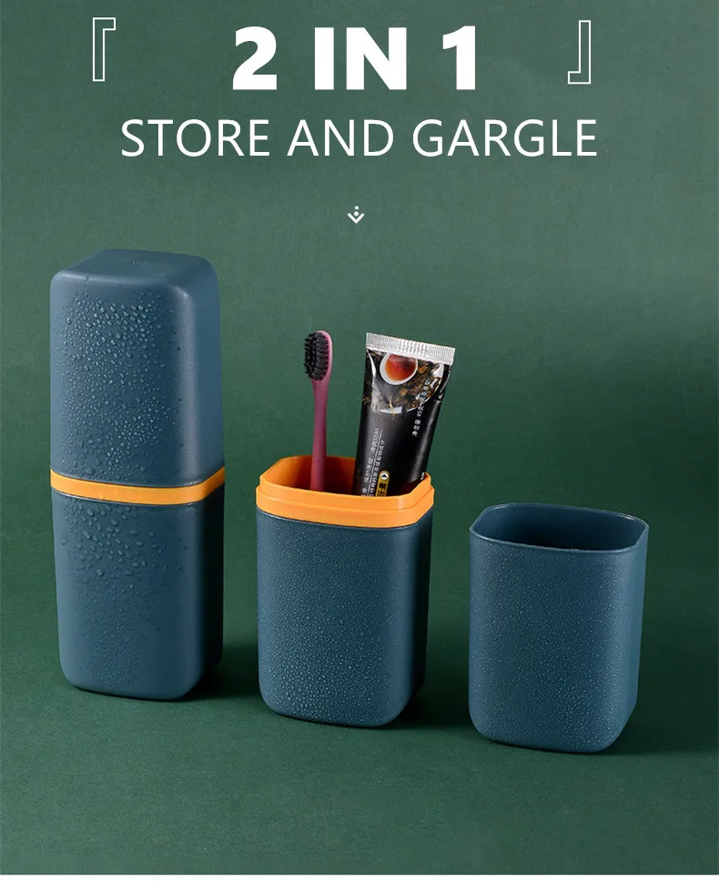 Portable Toothbrush And Toothpaste Travel Case For Camping_voghion.com