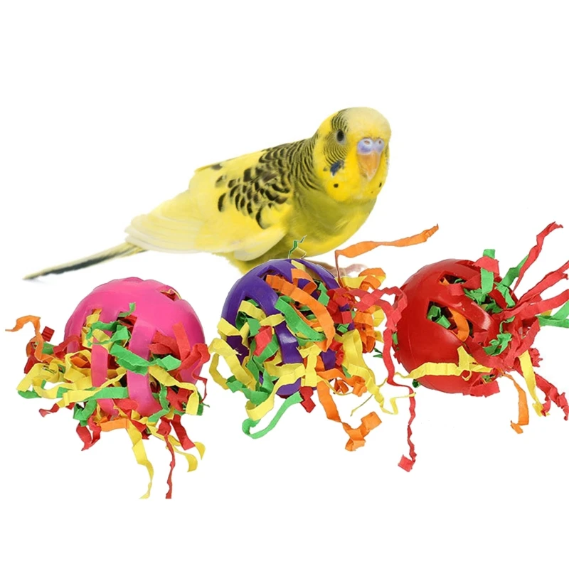 3 Pieces Set Birds Colorful Foot Rolling Versatile Parrot Training Bird Cage for Parrotlet Cockatiel Bird Cage Accessories