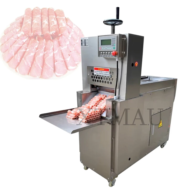 

Commercial Electric Mutton Slicer Stainless Steel CNC Double Cut Beef Roll Machine Adjustable Thickness Lamb Cutting Machine