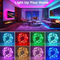Bande lumineuse Led pour synchronisation de musique, avec contrôle par application, ruban lumineux Flexible pour décoration de fête à domicile, rétro-éclairage TV 2