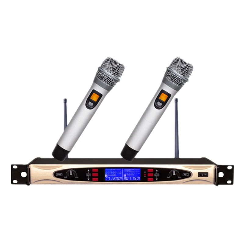 

A-2530X1 Dual Channels wireless microphone 2 Mics Professional UHF microphone for Karaoke Home KTV