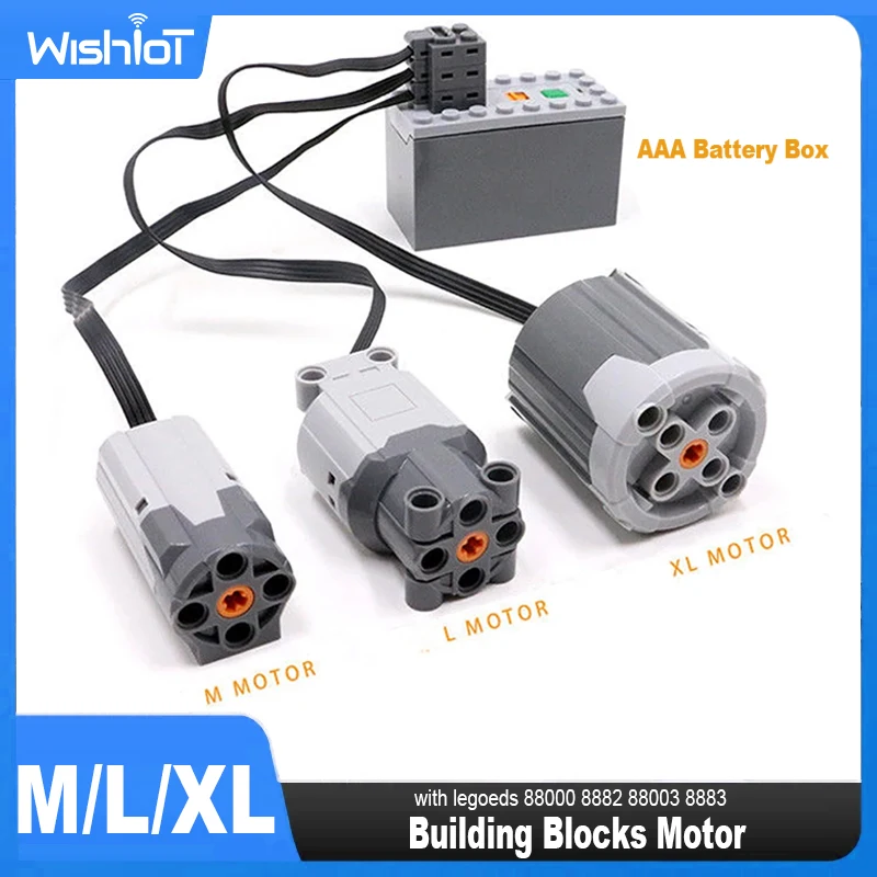 Train Buggy Motor M L XL Servo Motor Technical MOC Power Functions Parts IR Remote With Legoeds 8881 8883 5292 8886