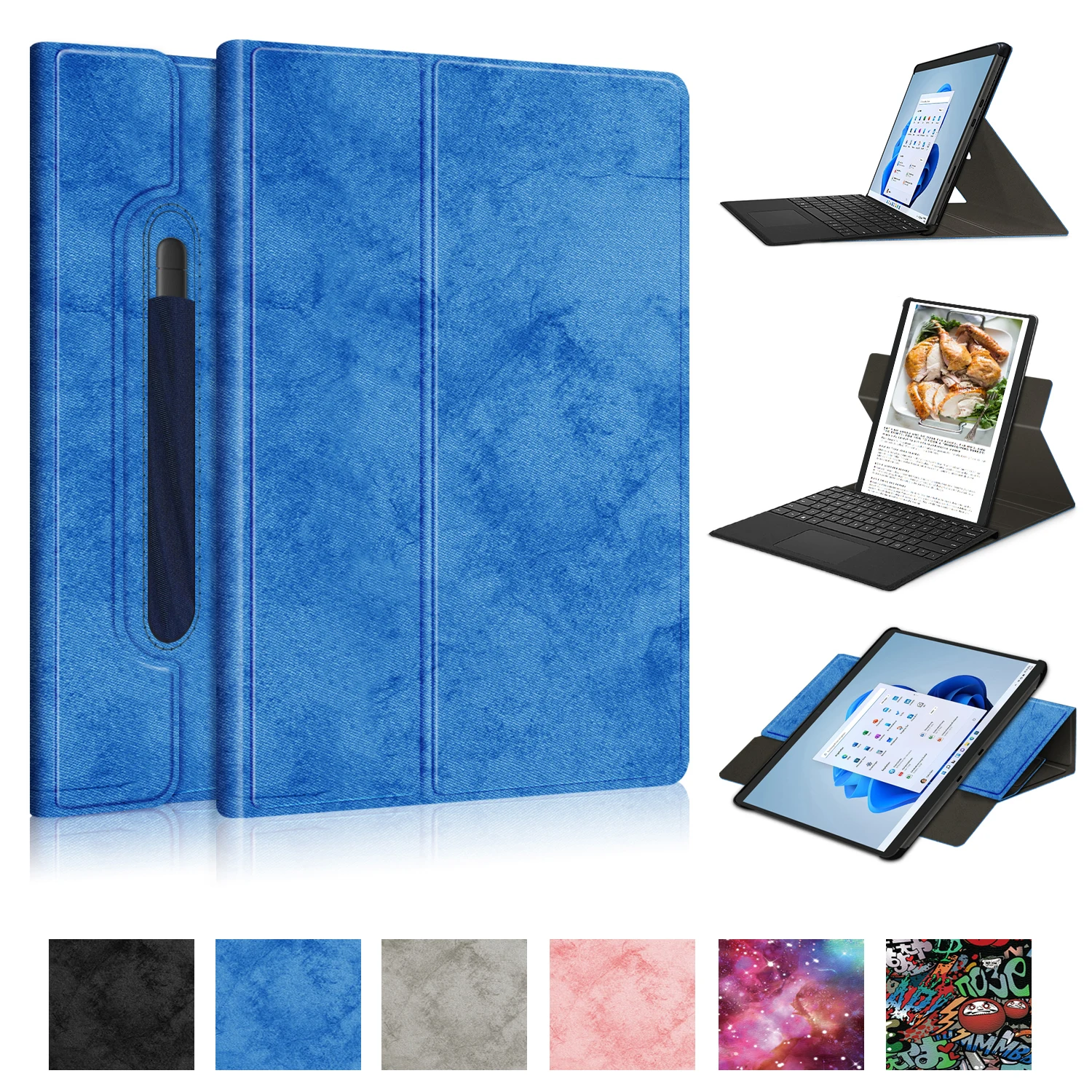 Per Microsoft Surface Pro 8 Custodia 13 Pollici Windows Tablet Pc Cover Pro8 Custodia In Pelle Pu 2021