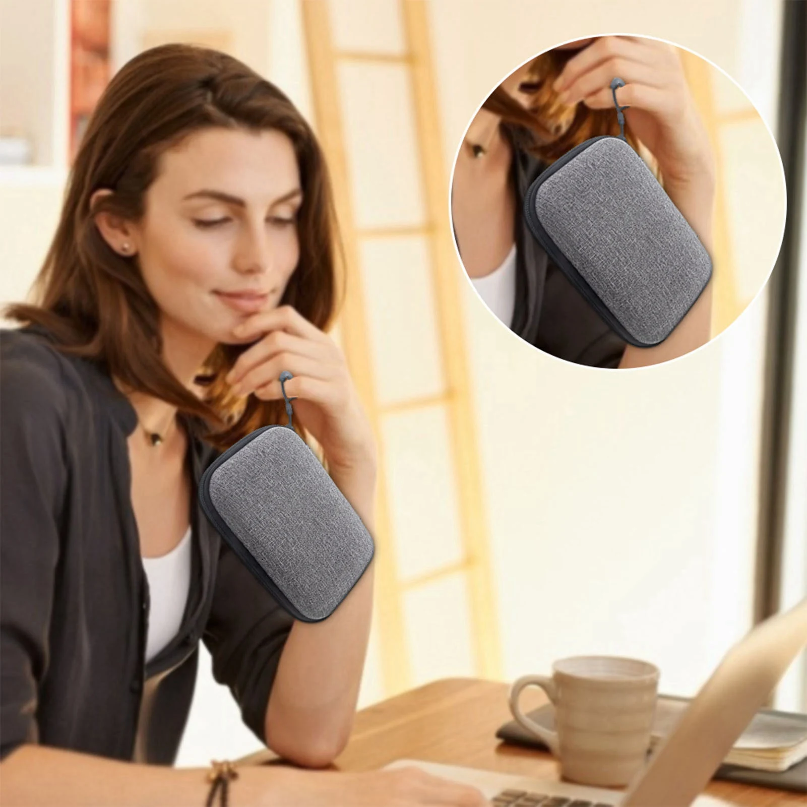 AI Bag for NotePin Voice Recorder Carrying Case Protective Bag Organizer Notebook Power Adapter Storage Case Handbag for NotePin