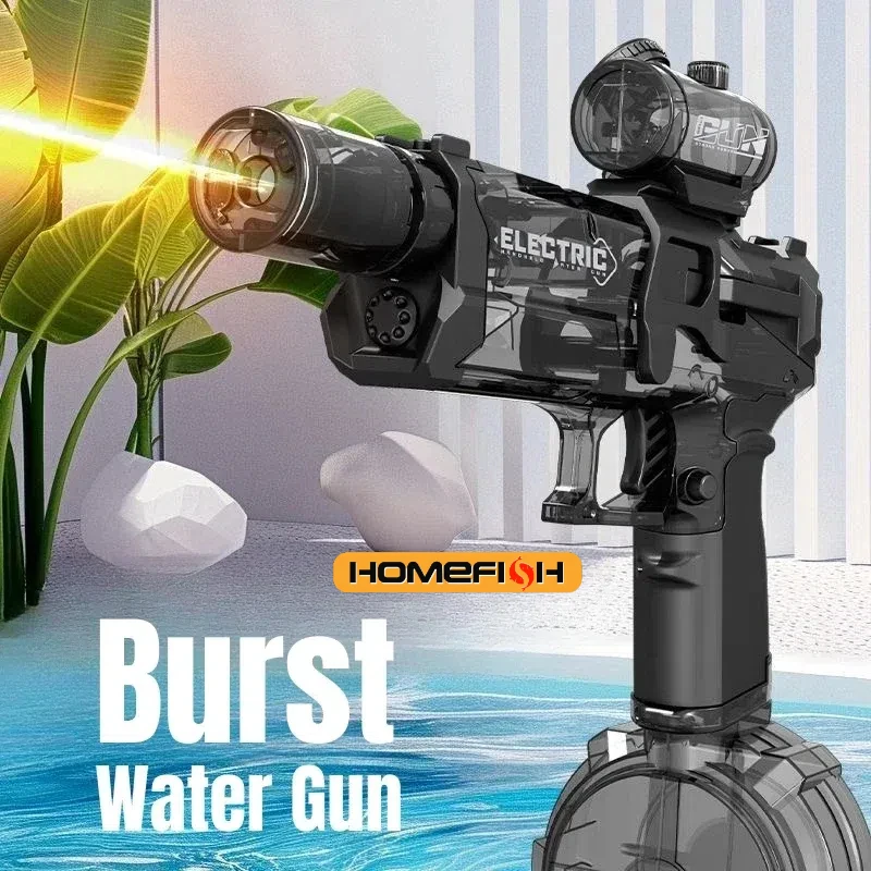 Water Guns Electric Pulse Self-integrated Automatic Water-Absorbing Large-Volume Lighting Kids Toys