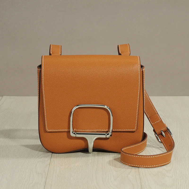 

Women's New Genuine Leather One Shoulder Crossbody Saddle Cowhide Versatile And Luxurious Feeling Bag,
