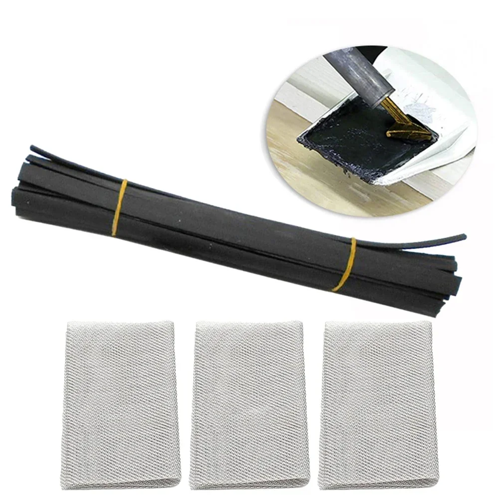10pcs Plastic Welding Rods With 3 Repair Mesh Welding Rods For TPO TEO PP Bumper Plastic Welder Repair Tool Supplies