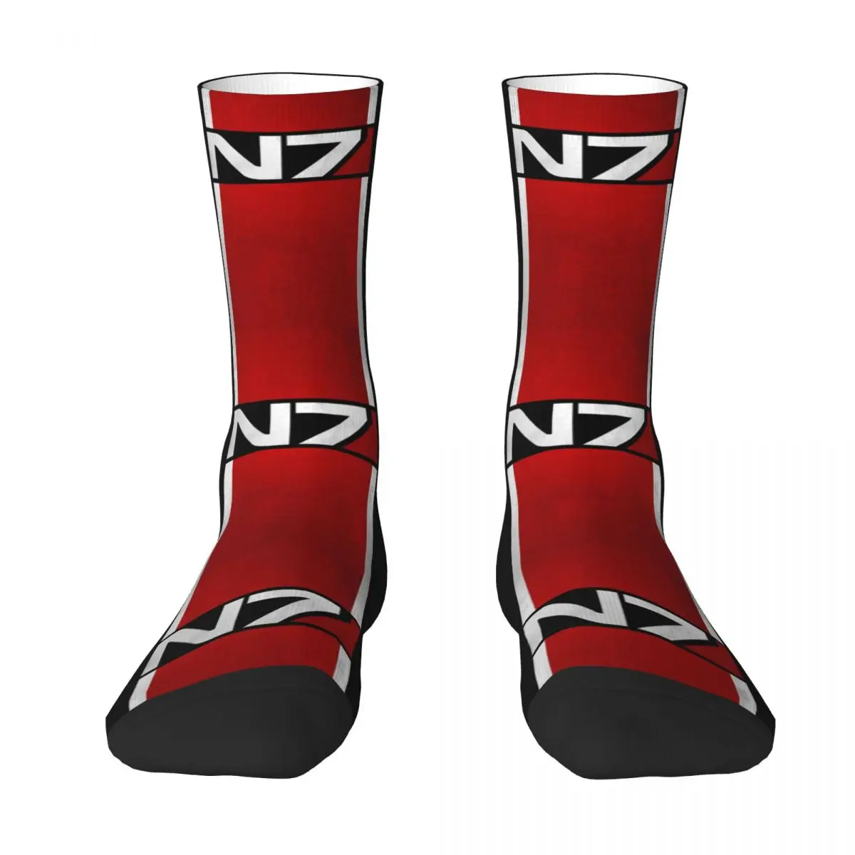 

Mass Effect Vertical N7 Socks Harajuku Sweat Absorbing Stockings All Season Long Socks Accessories for Man's Woman's Gifts