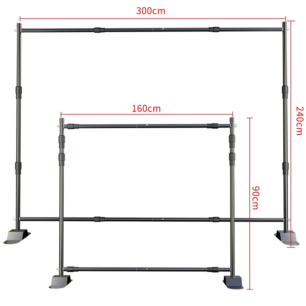 2.4x3M Backdrop Background Stand Frame Support System Muslin Green Screen With OXford Bag For Photography Photo Studio Video